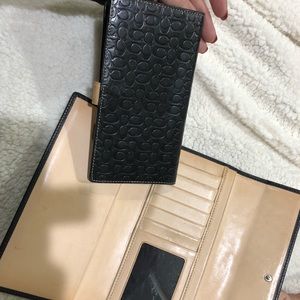 Authentic Coach Signature Embossed Leather Wallet